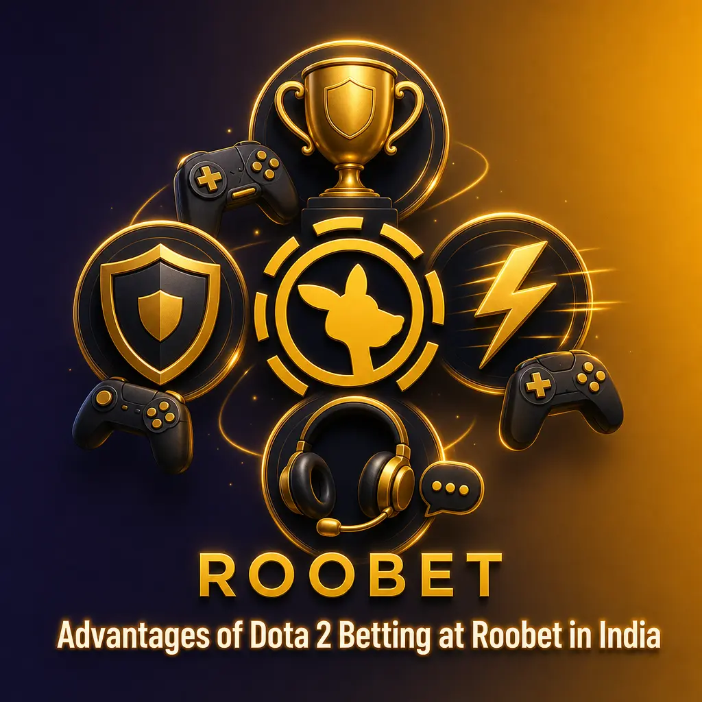 Advantages of Dota 2 betting at Roobet in India: single wallet, live chat, mobile access, and a dedicated esports section
