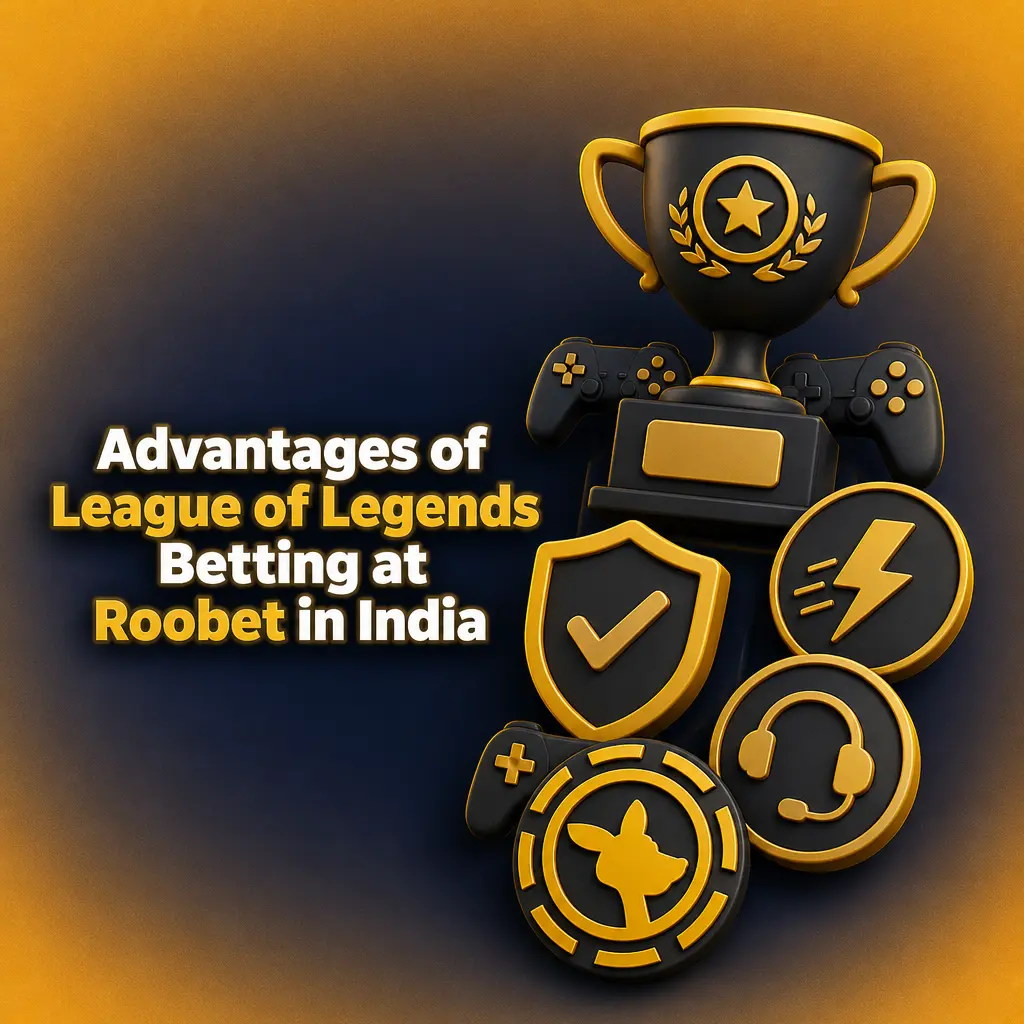Roobet LoL betting in India: crypto payments, esports markets, mobile access, promotions and live chat support in one platform.