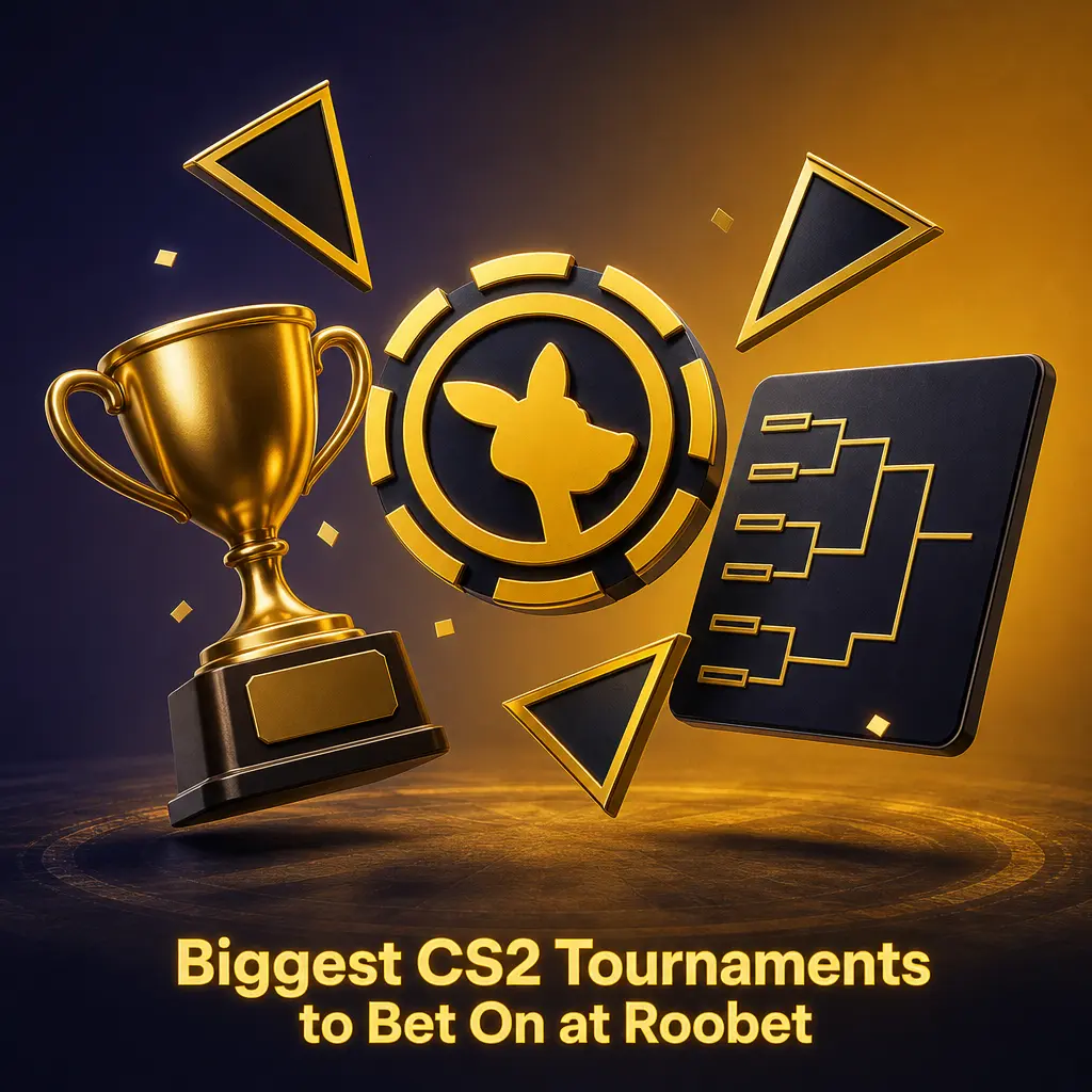 CS2 tournament tiers from flagship championships to online qualifiers, available to bet on at Roobet through 2026.