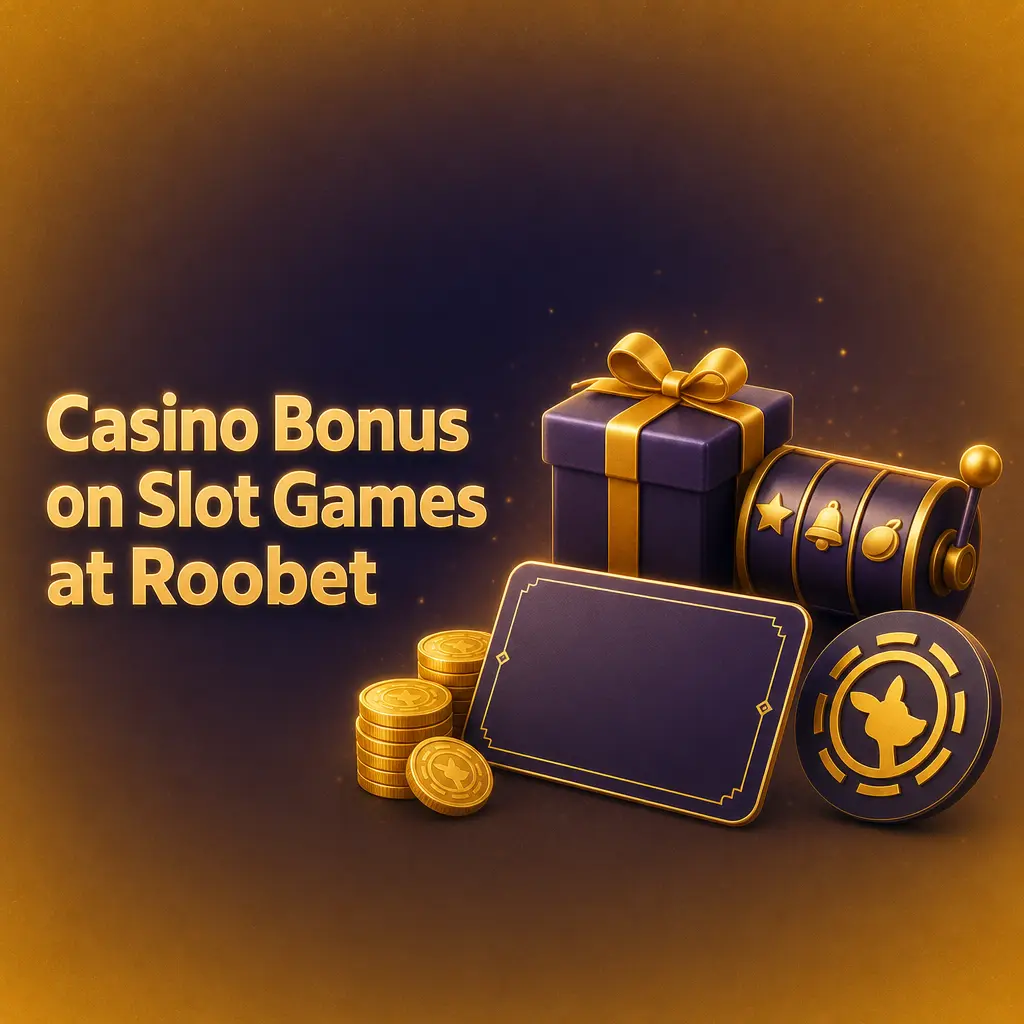 Roobet slot games casino bonus page showing welcome offer, wagering terms and loyalty rewards for India players
