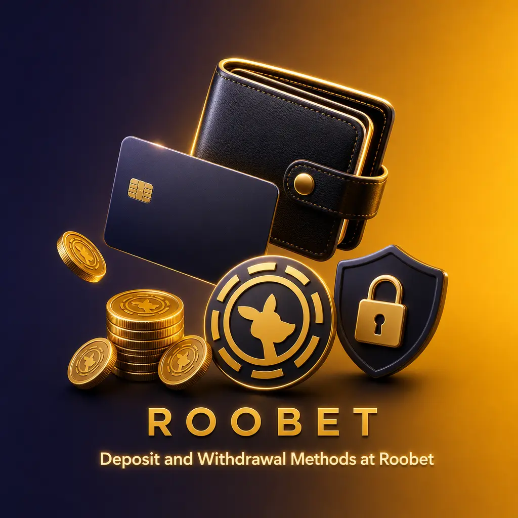 Roobet cashier screen showing deposit and withdrawal methods, limits, and fees for CS2 betting accounts in India