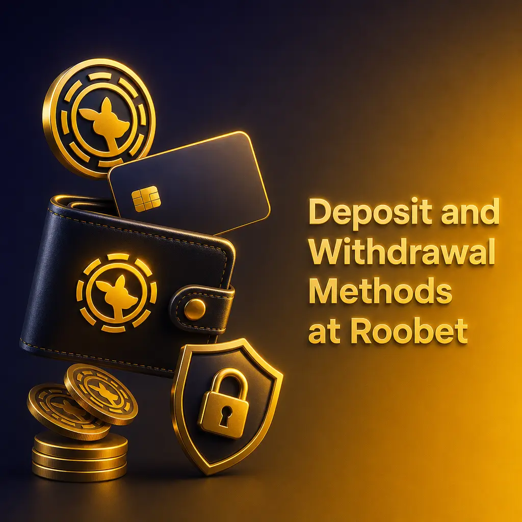 Roobet cashier screen showing deposit and withdrawal methods, including crypto options like Bitcoin, Ethereum, Litecoin and USDT