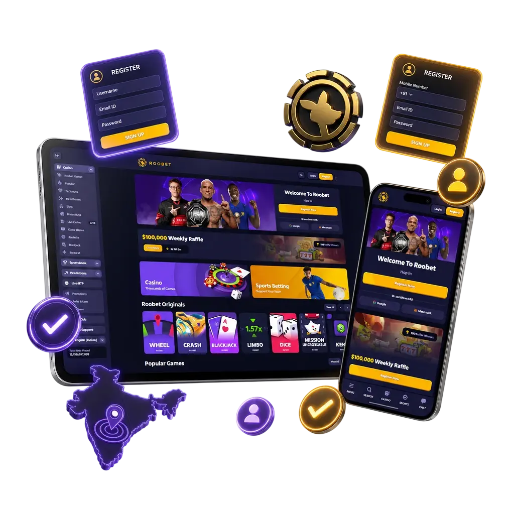 Step-by-step guide to registering at Roobet and claiming your welcome bonus for sports or casino games
