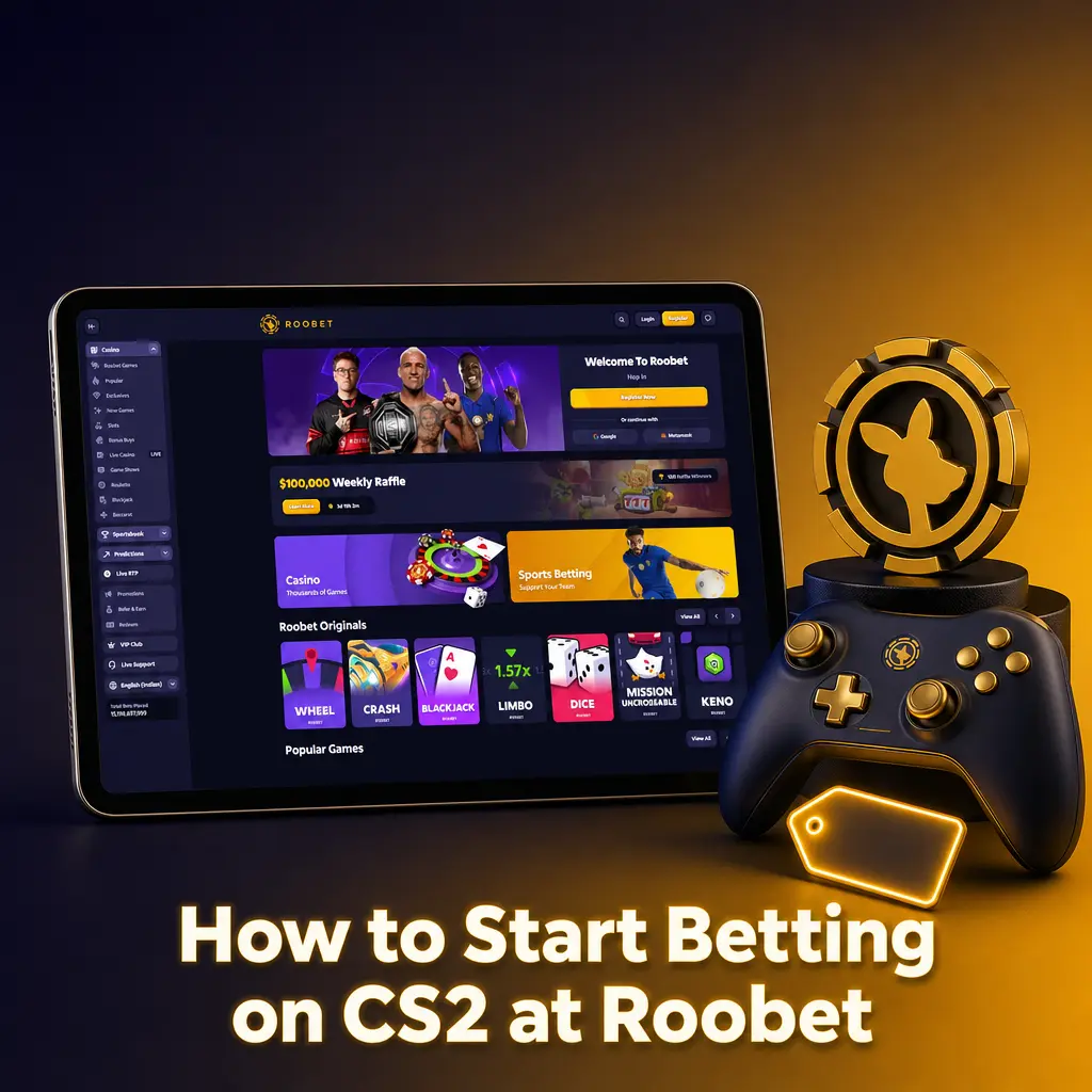 Step-by-step guide to registering, funding an account, and placing a CS2 bet on Roobet
