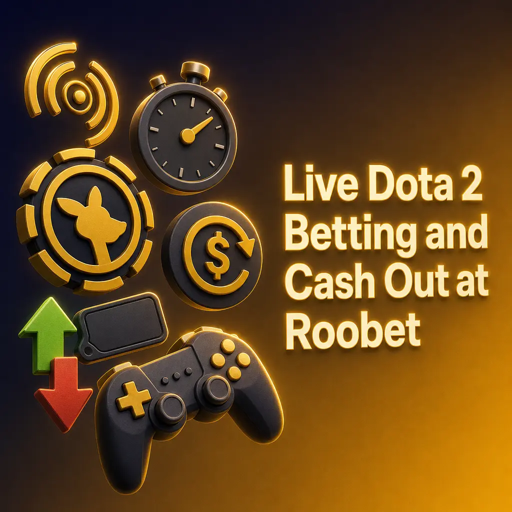 Live Dota 2 betting and cash out at Roobet, with real-time odds, stats, and in-platform match streaming