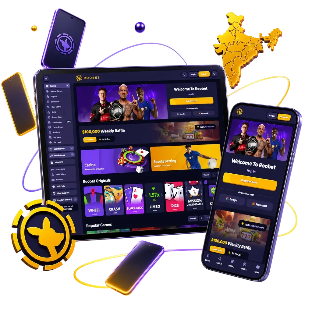 Roobet app supported Android devices: Samsung Galaxy, Google Pixel, Xiaomi Redmi, OnePlus, Motorola smartphones