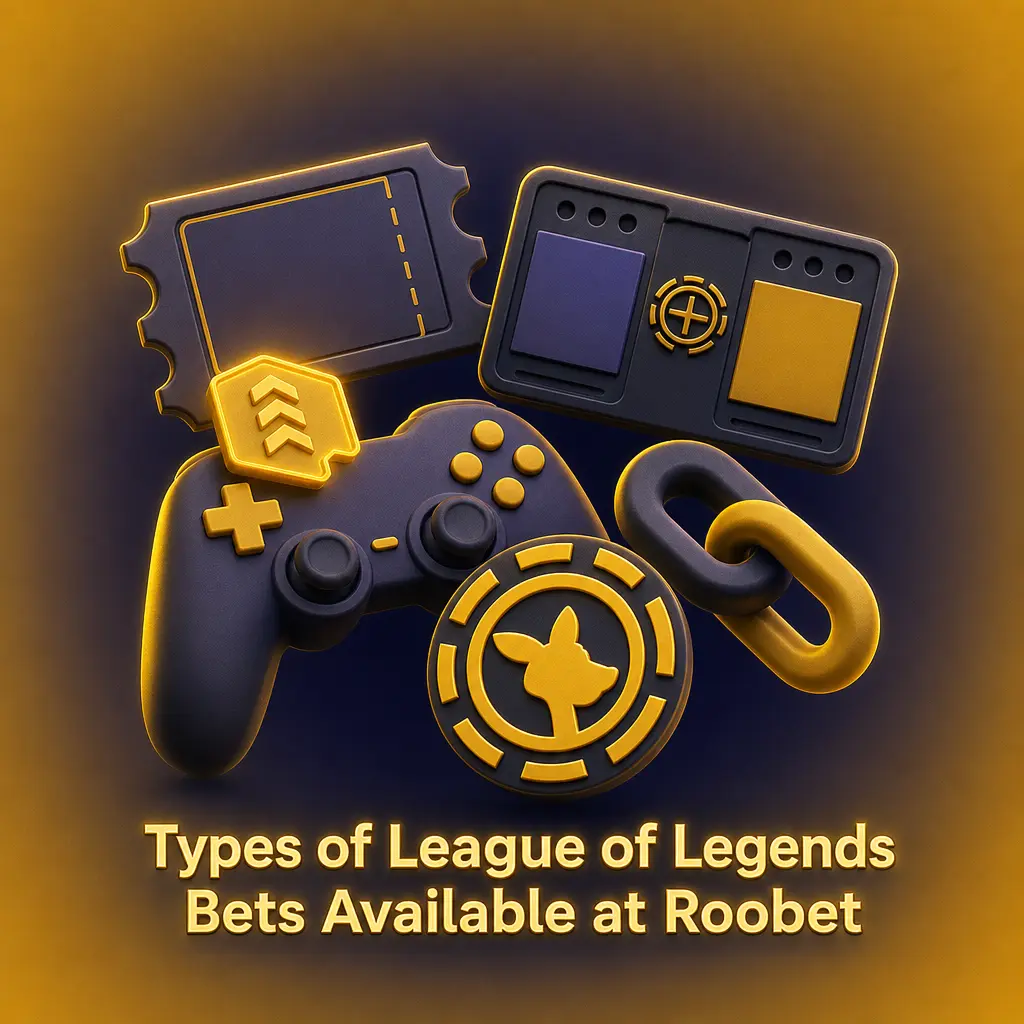 League of Legends betting markets table at Roobet showing match winner, map winner, handicap, and kill odds.